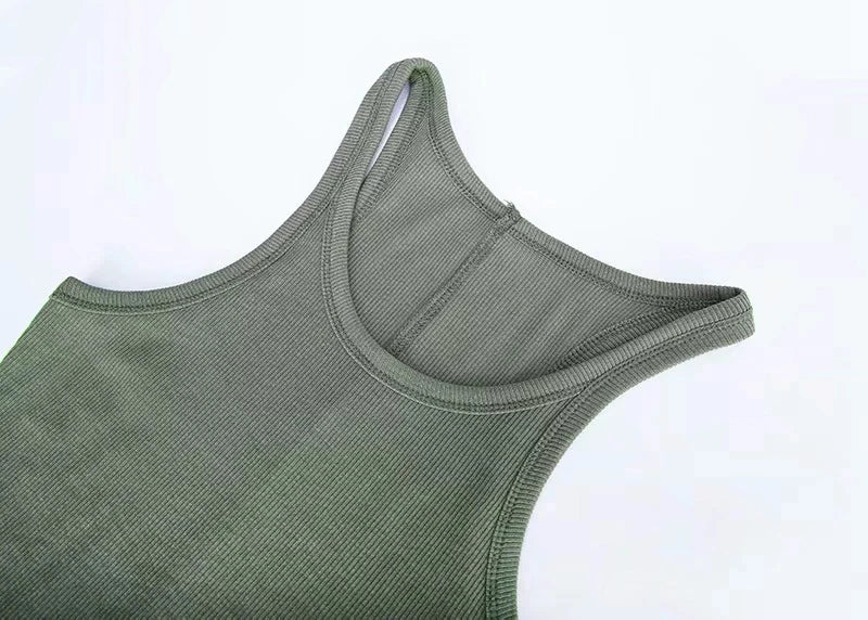 Basic Ribbed Knitted Tank Top