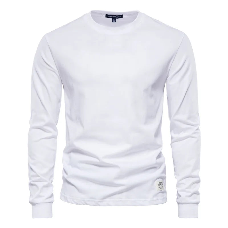 Solid O-neck Long Sleeved Tshirts