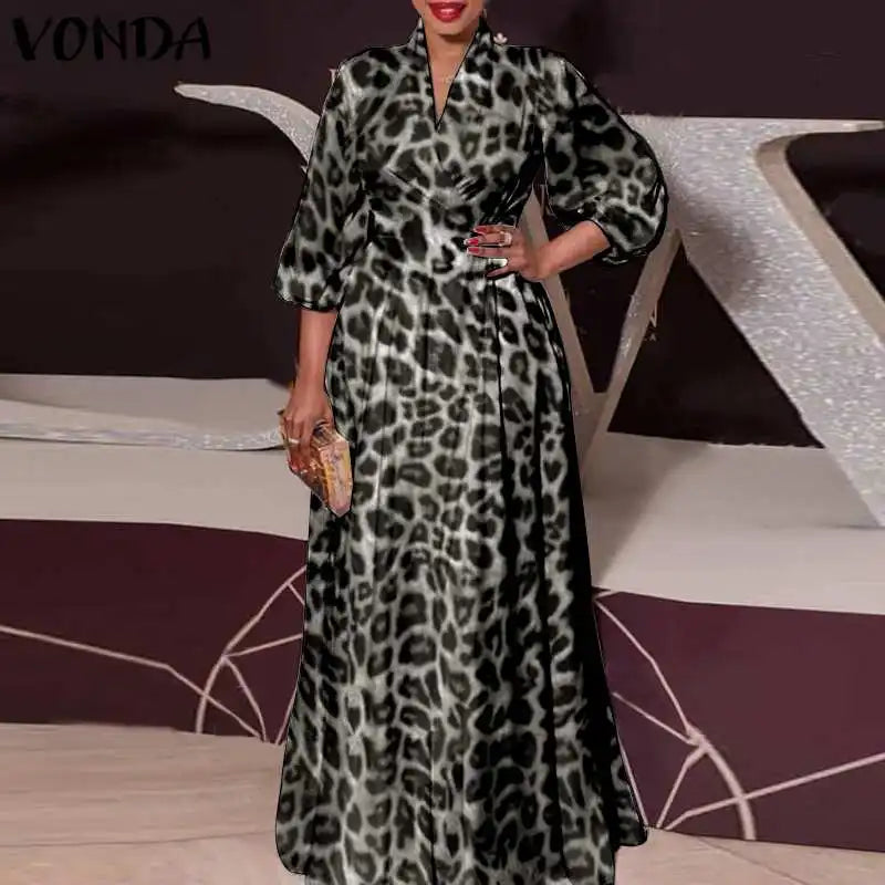 Elegant Leopard Print Dress