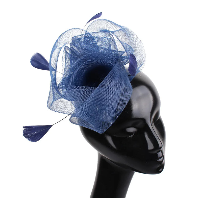 Elegant Tulle Fascinator With Fancy Headwear Hair Pins
