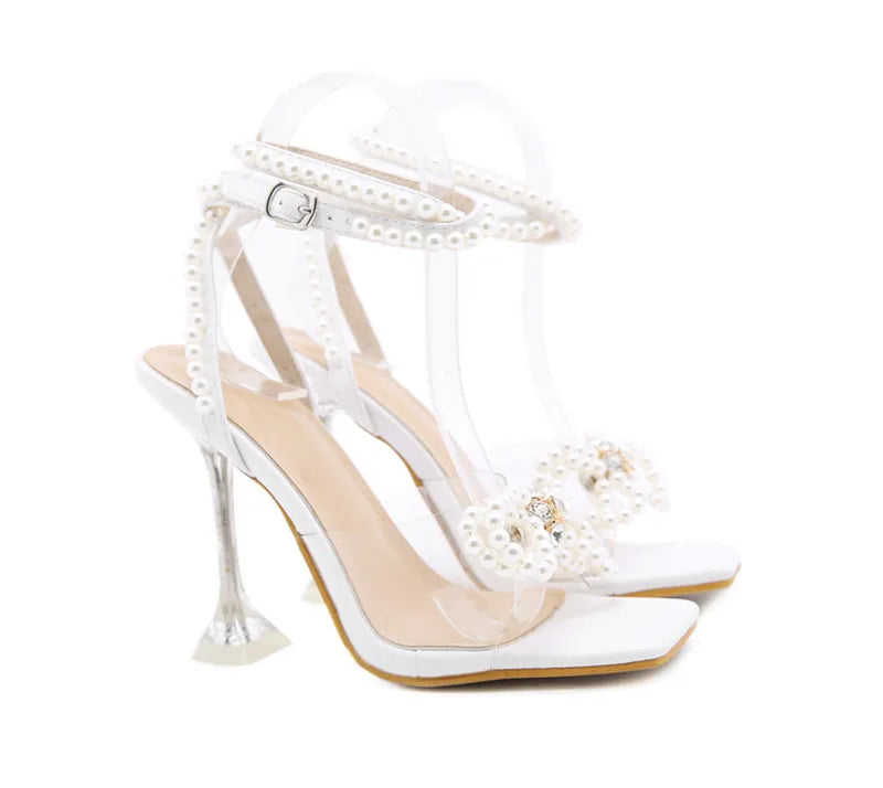 Women Sandals Crystal High Heels