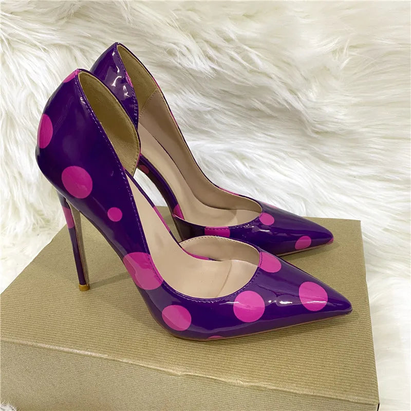 Rose Polka Dot High Heels
