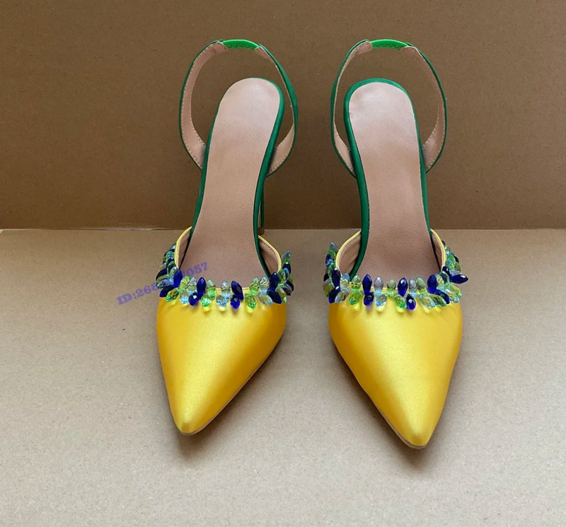 Crystal Strap Round Peep Toe Ankle Lace-up Thin High Heel Sandals