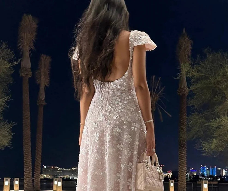 Scoop Neck Tulle Straight Evening Dress