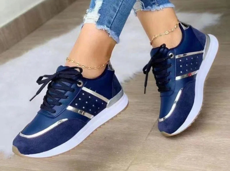 Lace-Up Sport Wedges Chunky Vulcanized Sneakers