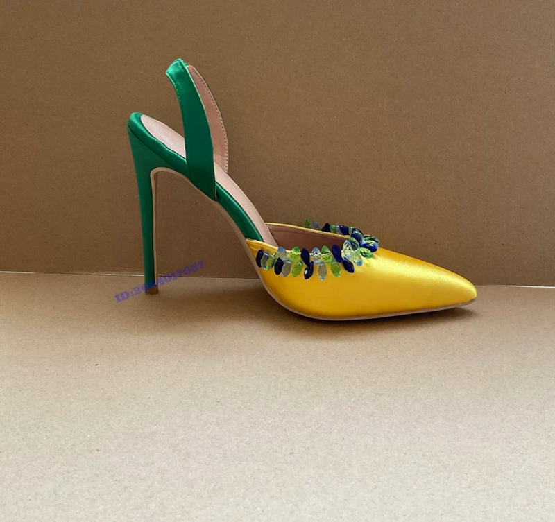 Crystal Strap Round Peep Toe Ankle Lace-up Thin High Heel Sandals