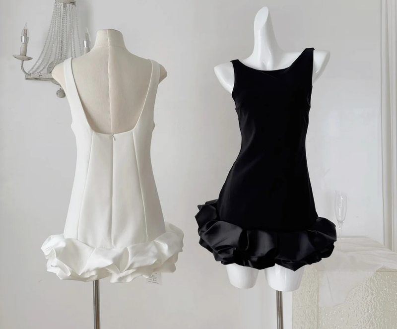 Roman Casual Mini Sleeveless Lace Dress