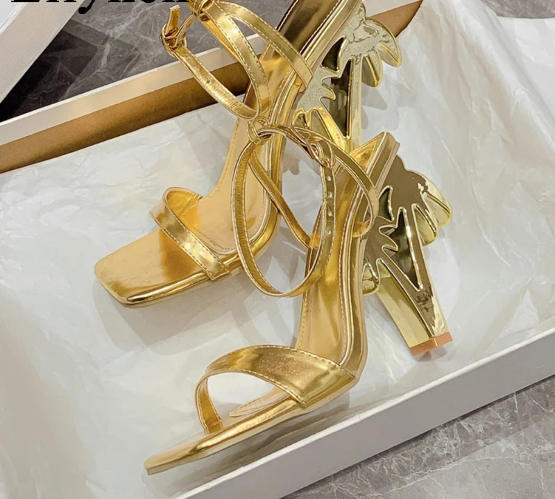 Ankle Cross Strap Open Toe Stripper Heels Shoes