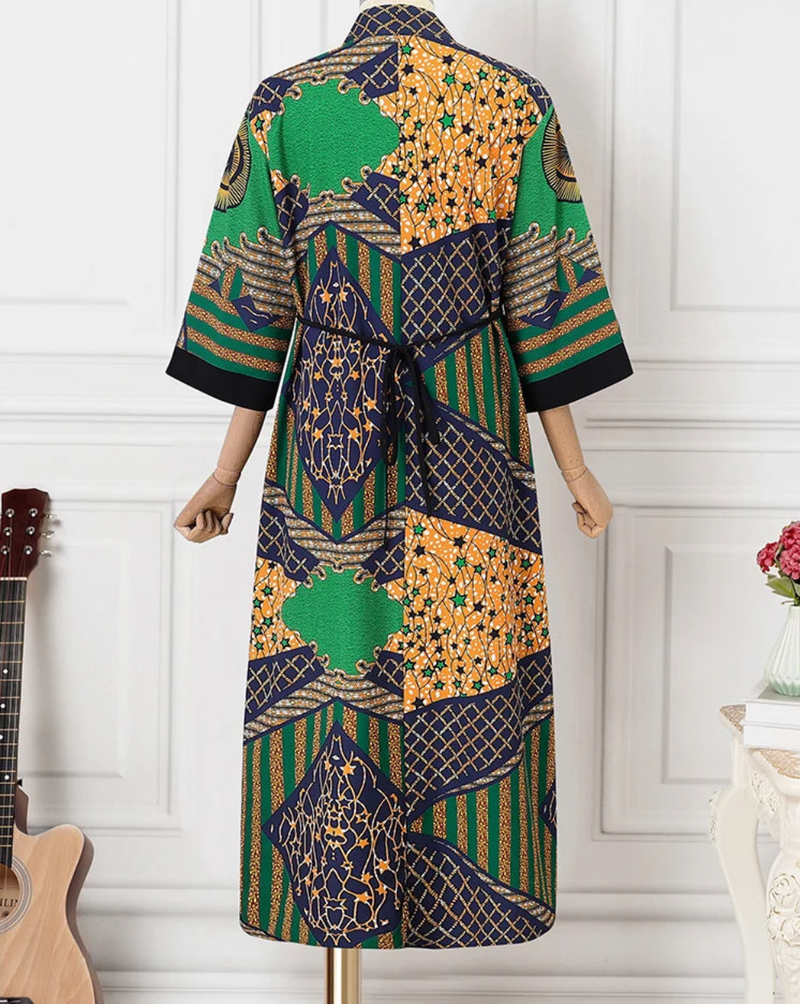 Bohemian Cover-ups Blouse Printed Long Sleeve Cardigans
