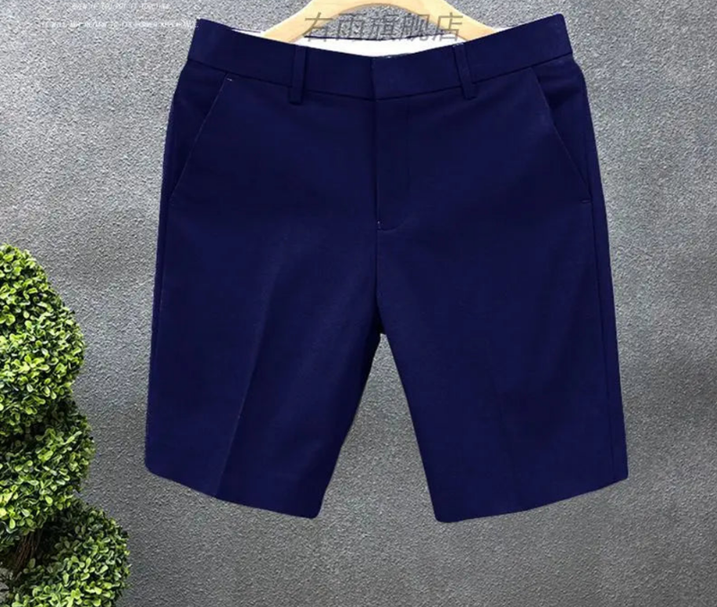 High-End Light Business Suit Slim Straight Shorts Men's