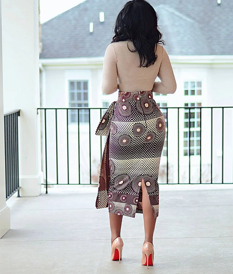 Elegant High Waist Stretchy Bodycon Skirt