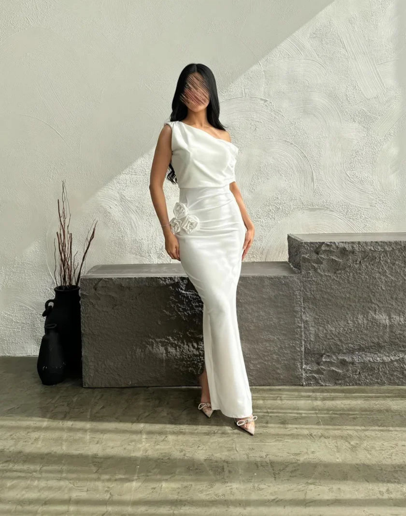 Shoulder Sheath Floor Length Skirts Sleeveless Dress