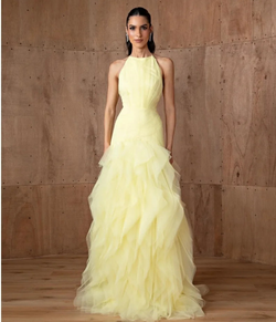CAMINA Elegant Halter Neck A-line Dress