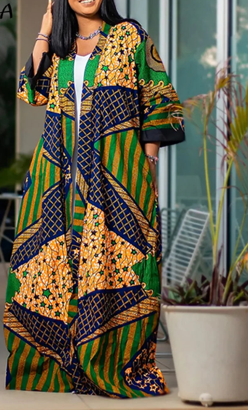 Bohemian Cover-ups Blouse Printed Long Sleeve Cardigans