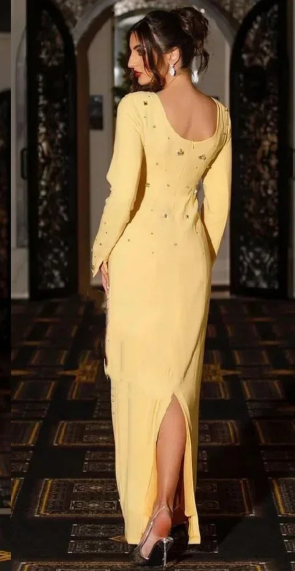 Elegant Retro Pleat A-line O-Neck Midi Dress