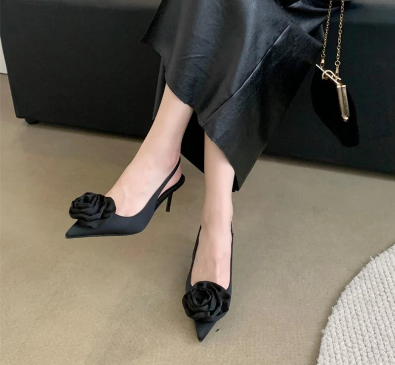 Brand Flower Slingbacks Sandals Shoes