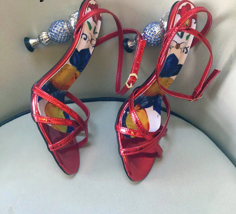 Rhinestone Gourd Heel High Heel Sandals