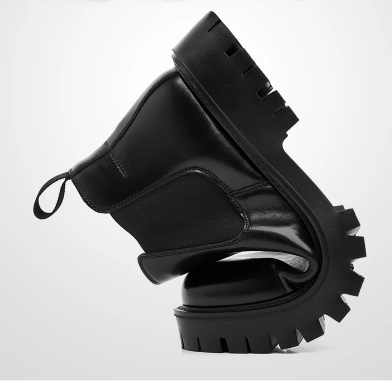 Classic Retro Chelsea Leather Ankle Boots