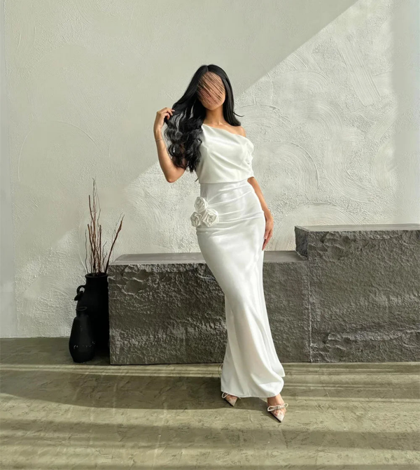 Shoulder Sheath Floor Length Skirts Sleeveless Dress