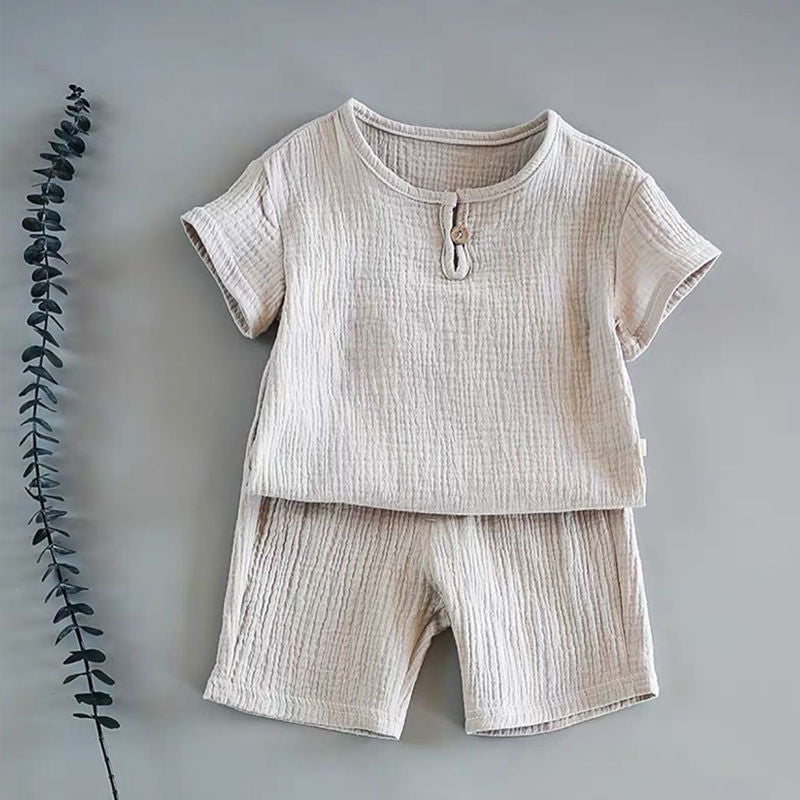 Boys And Girls Baby Short-sleeved Summer Suit