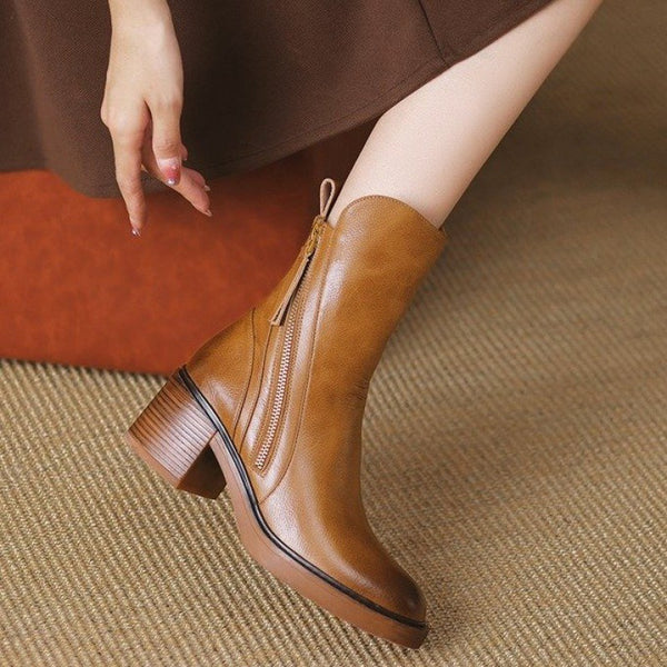 British Wind Side Zipper Martin Boots