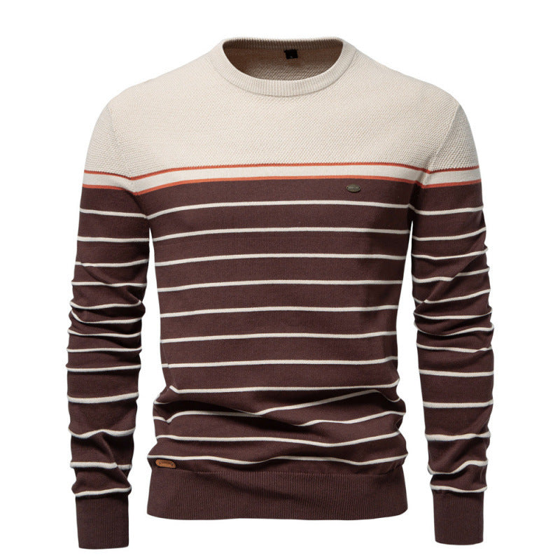 Striped Long Sleeve Men's Knitwear