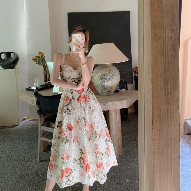 Retro Romance Floral Sling Dress