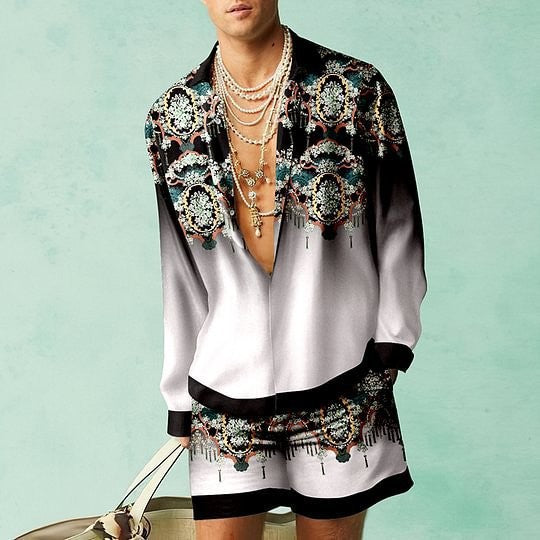 Short Sleeve Shirt Shorts Suit
