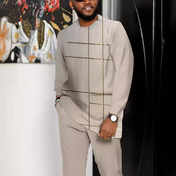 Men Africa Attire Two-piece Suit