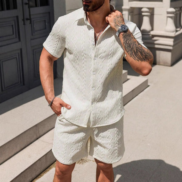 Men's Shirt Casual Loose Sleeves Shorts