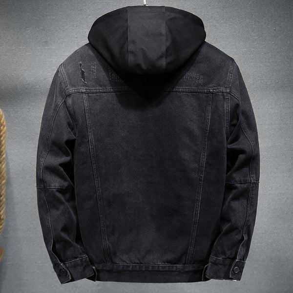 Black Fleece Denim Jacket Men