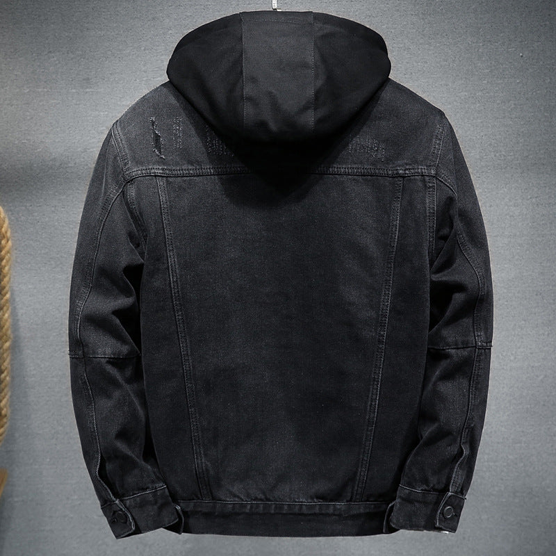 Black Fleece Denim Jacket Men