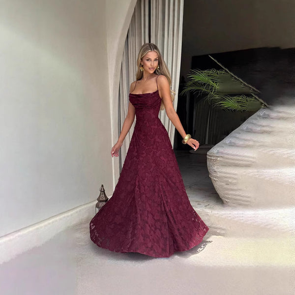 Sling Chiffon Backless Dress