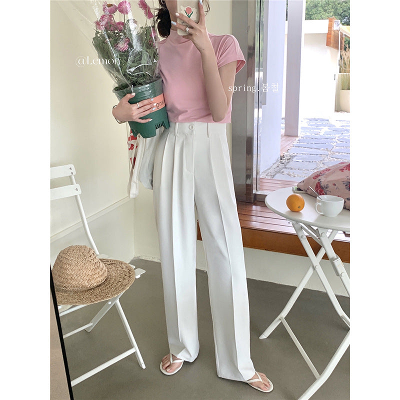 The High-waist Drape Trousers