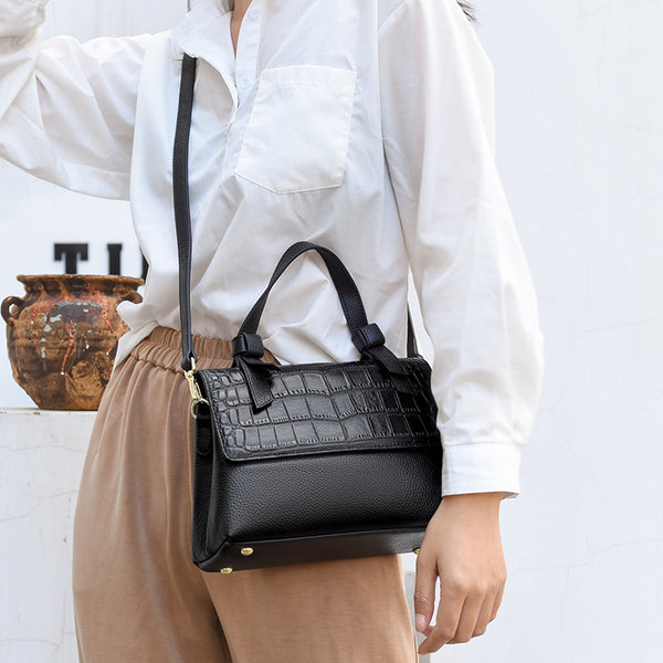 Hand-held Shoulder Bag Leather