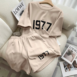 Summer Thin Loose Short-sleeved Shorts Small Casual Two-piece
