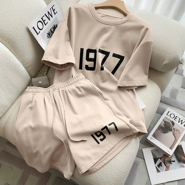 Summer Thin Loose Short-sleeved Shorts Small Casual Two-piece