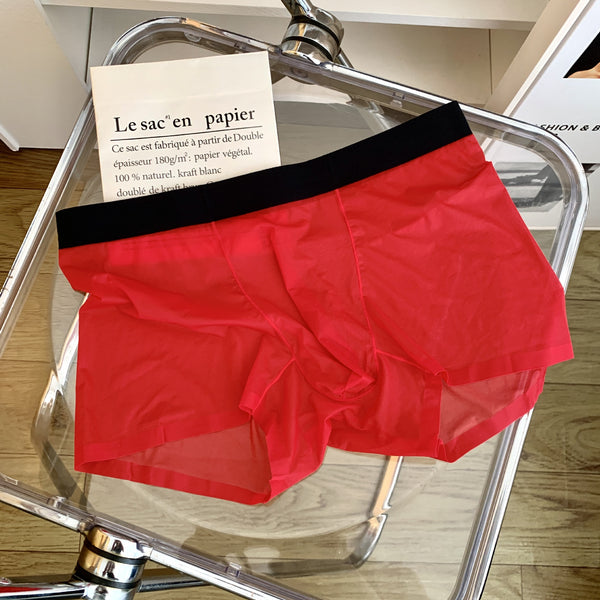 Ice Silk Nude Seamless Ultra-thin Transparent Boxers