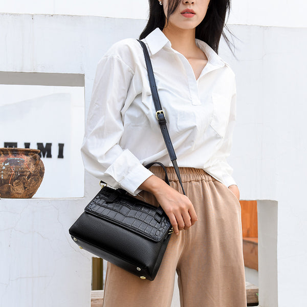 Hand-held Shoulder Bag Leather