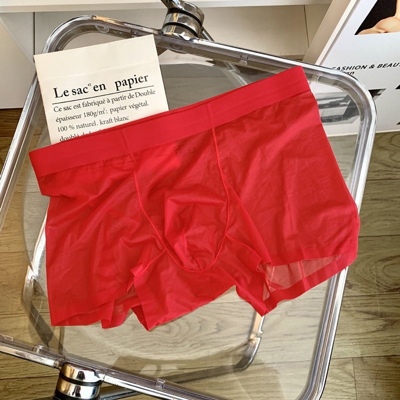 Ice Silk Nude Seamless Ultra-thin Transparent Boxers