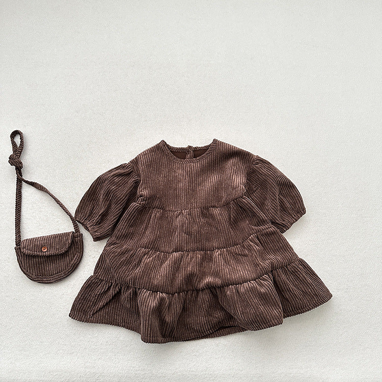 Western Princess Corduroy Dress