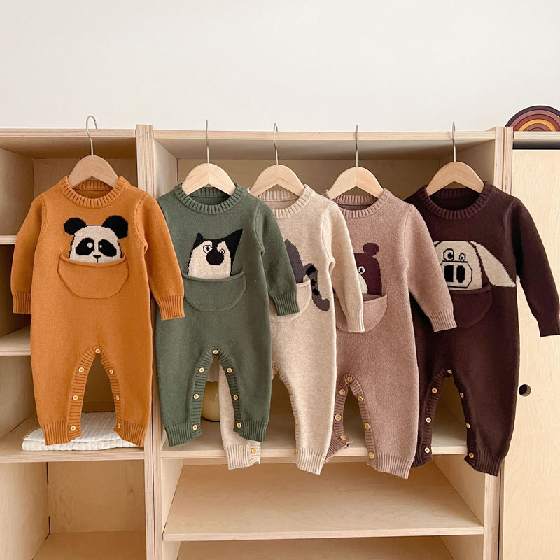 Baby Knitted Romper Pullover Long Sleeve