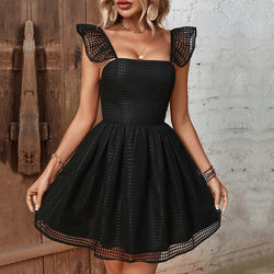 Sexy Hollow Backless Sling Dress