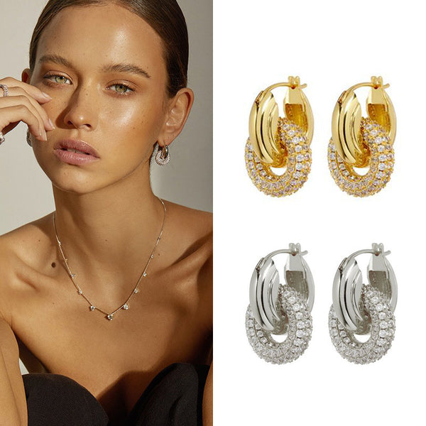 Copper Micro-set Earrings