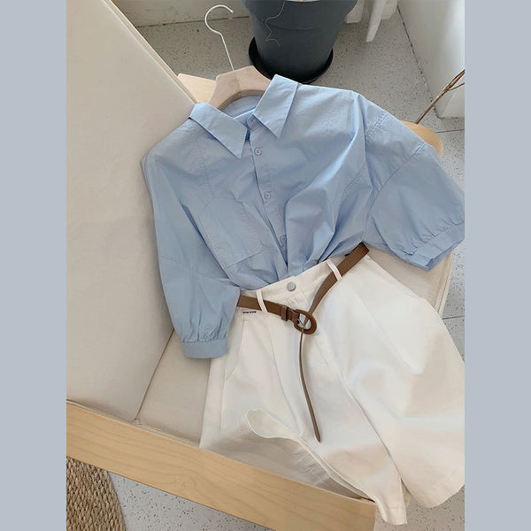 RetroWide-leg Pants Shorts Two-piece Suit