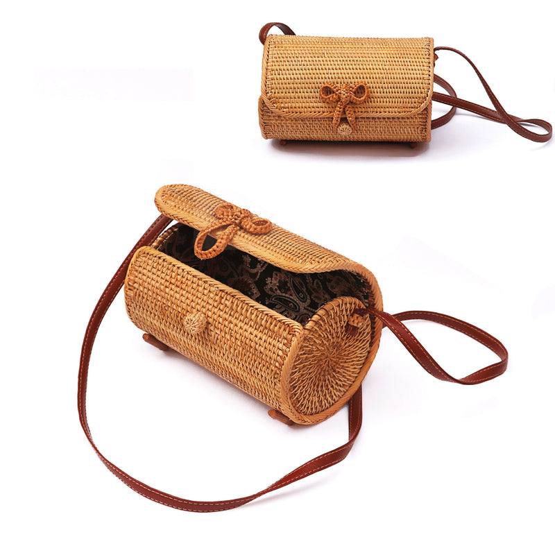 Rattan Bag Mori Retro Art Woven Women&amp;amp;amp;#039;s Bag