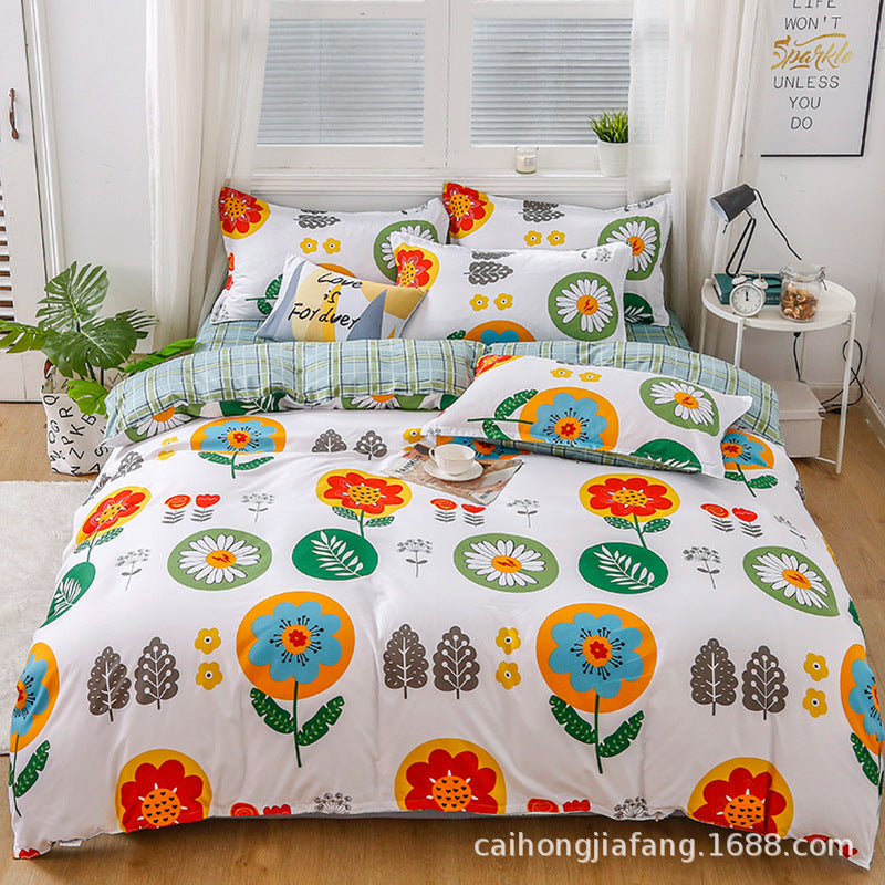 Quilt Cover Sheet Quilt Three-piece Cartoon