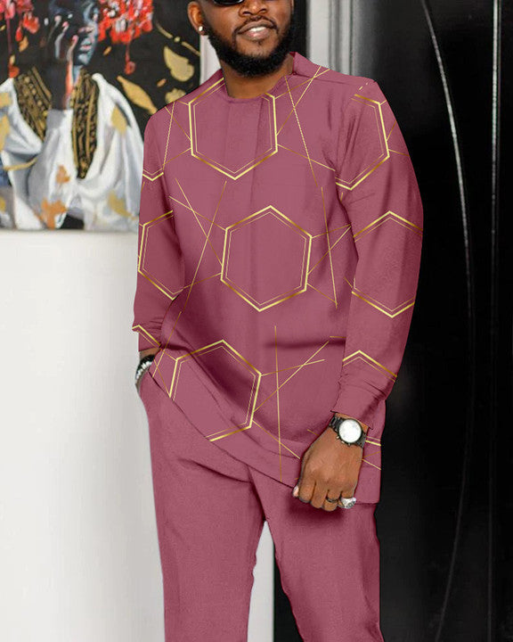 Men Africa Attire Two-piece Suit