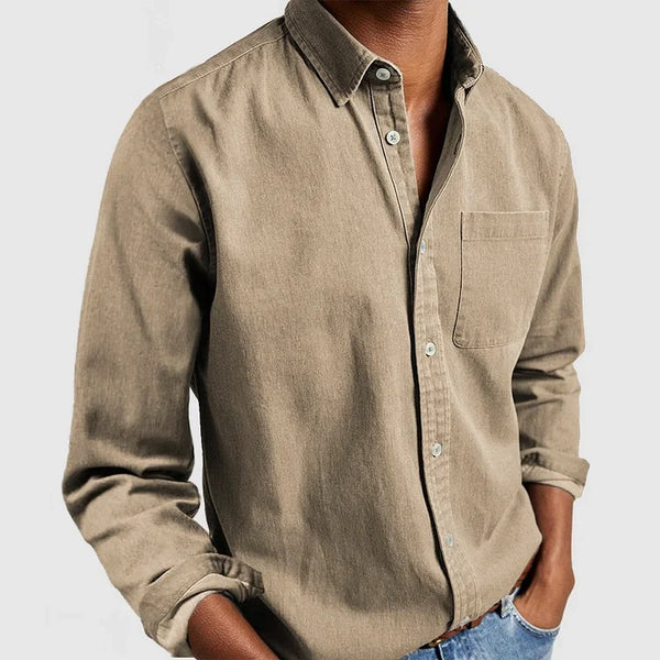 Shirt New Long-sleeved Lapel Men