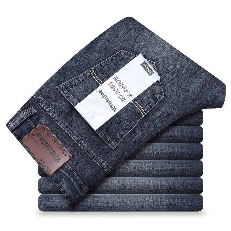 Straight Loose Elastic Casual Denim